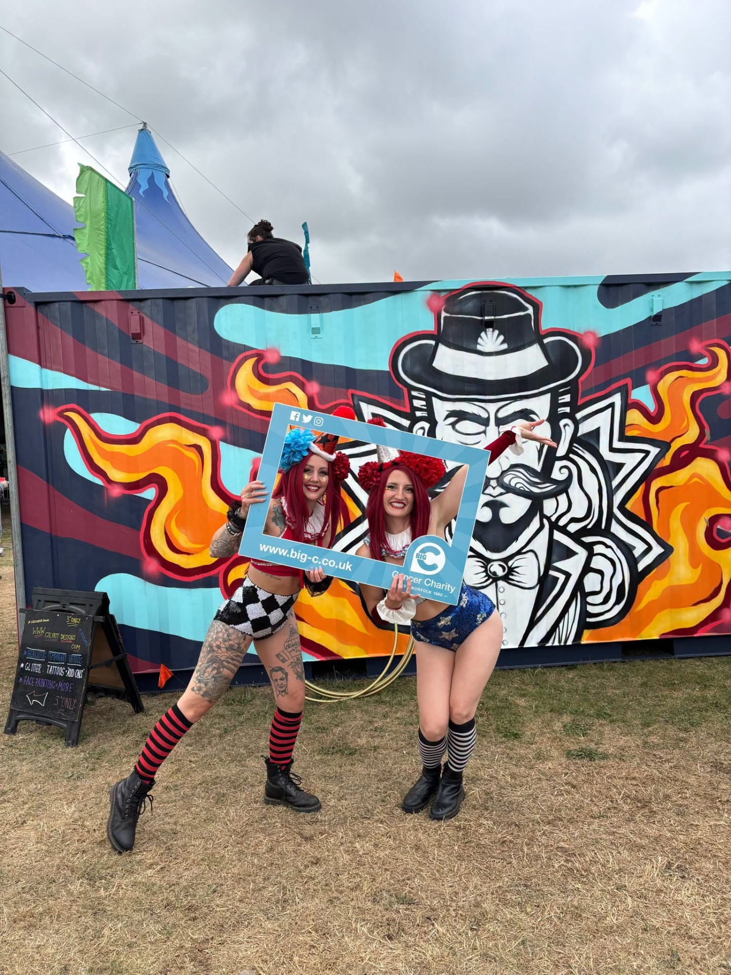Circus performers supporting Big C Cancer Charity at Rock N Roll Circus